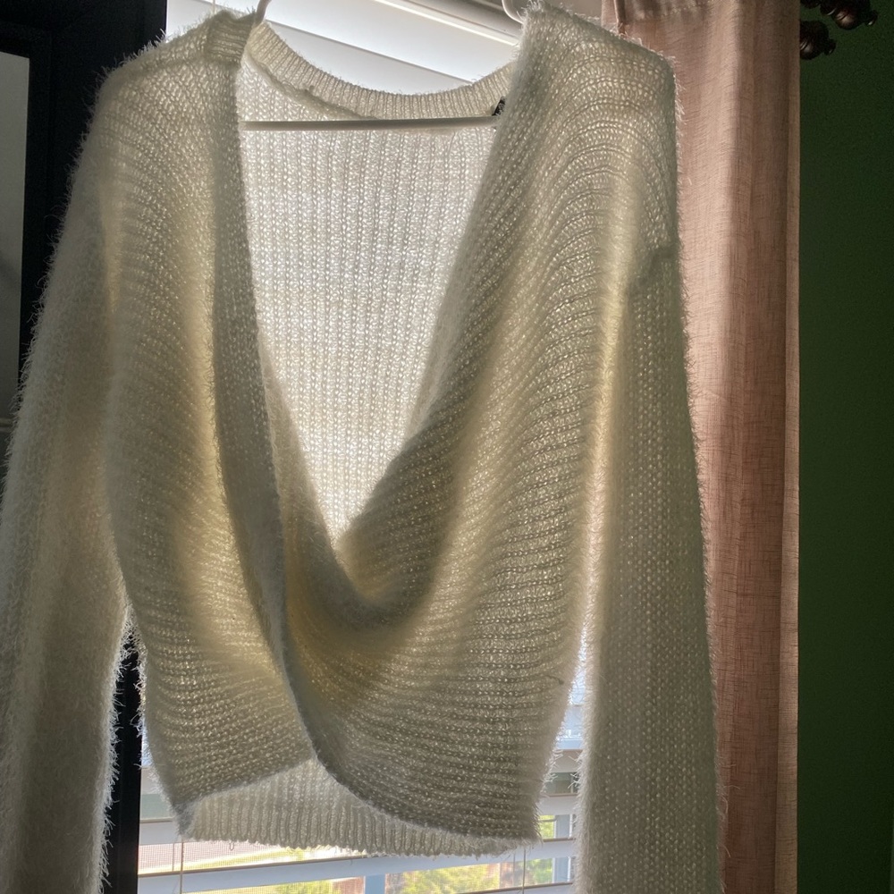 Low draped sweater